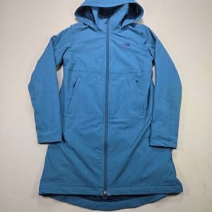 The North Face Womens Shelbe Raschel Parka Blue Heather Fleece Lined Jacket M